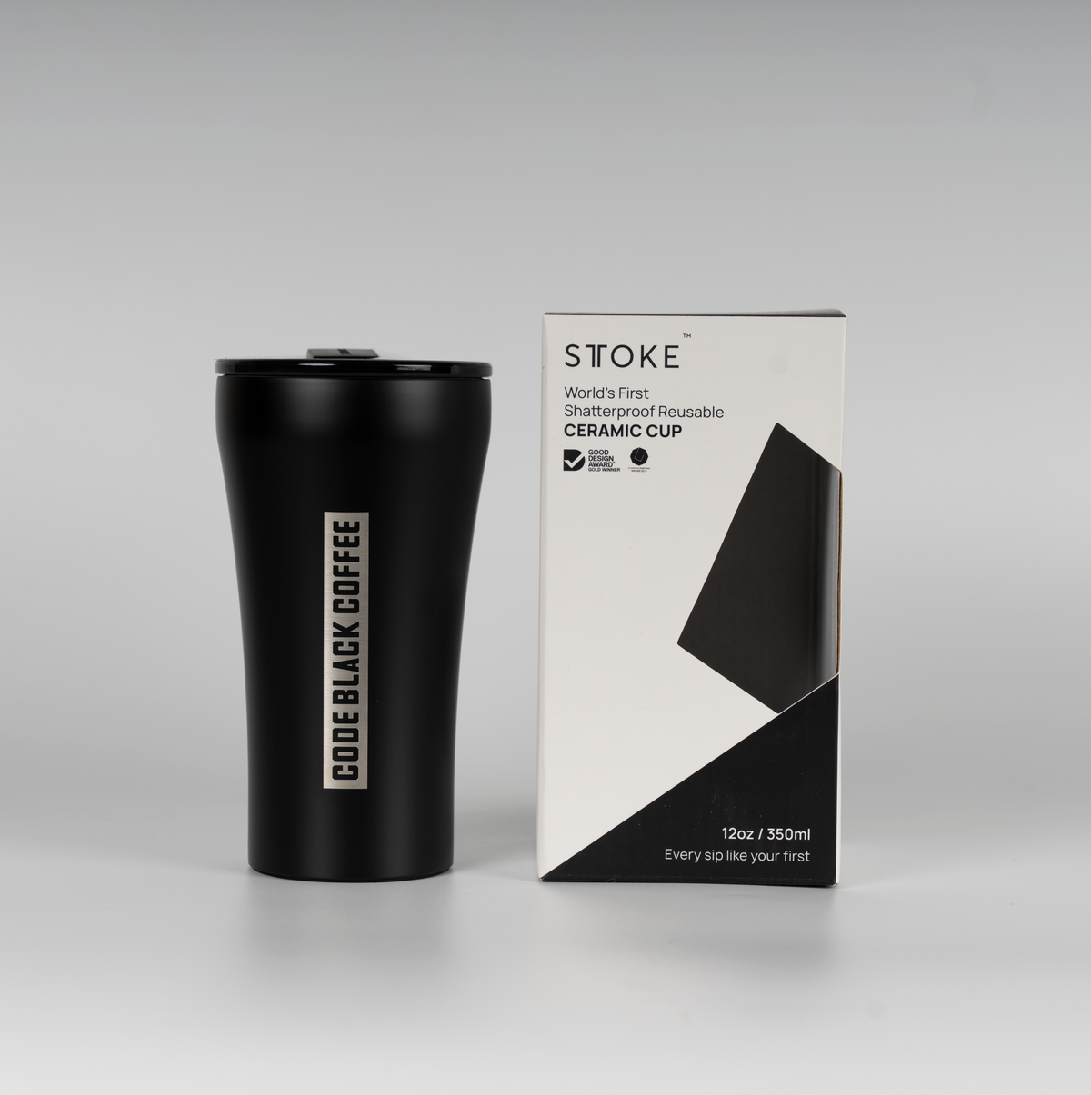 STTOKE Shatterproof Ceramic Cup - Luxe Black